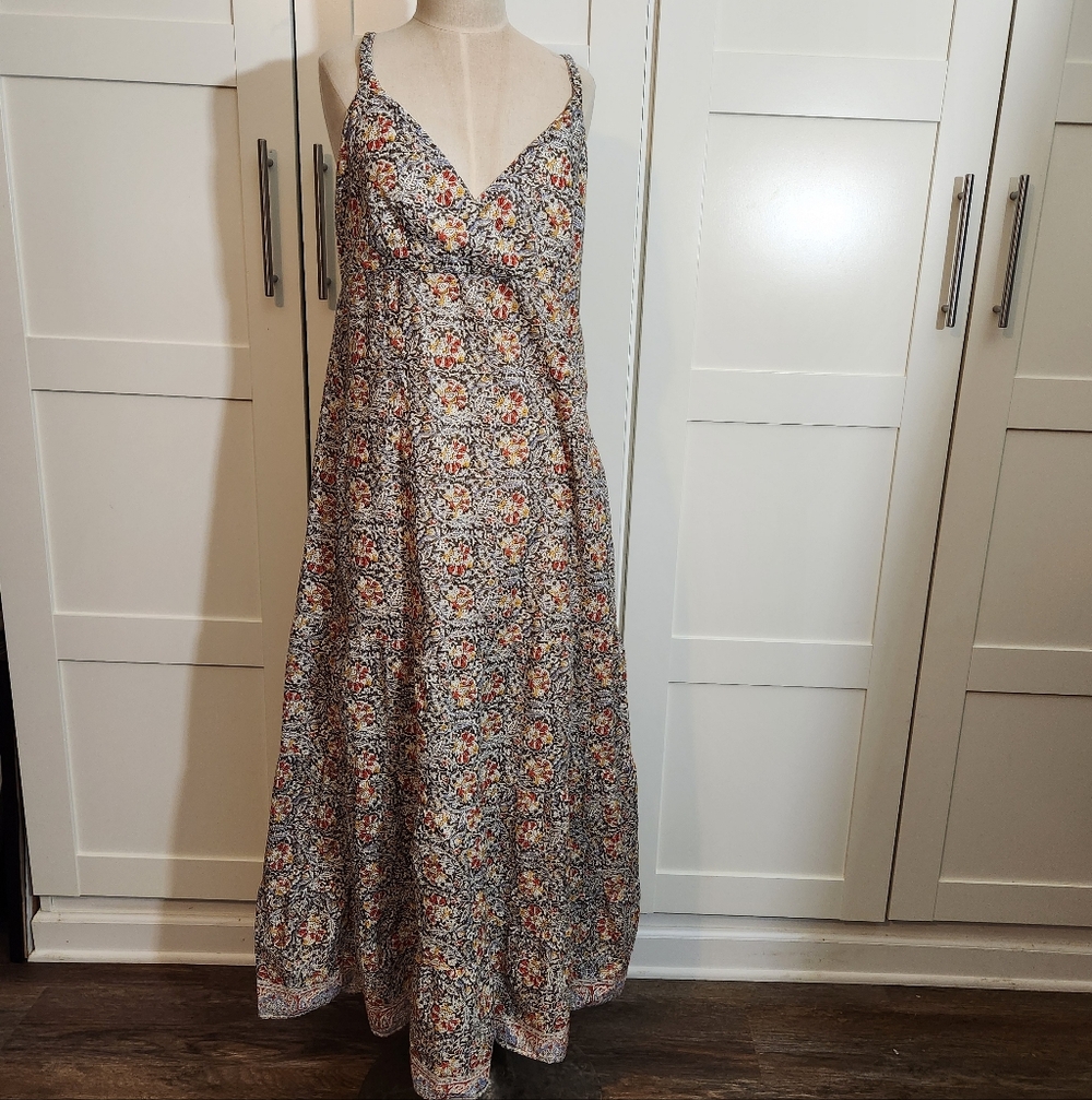 G.H. Bass & Co. Boho Floral Cotton Maxi Sundress - Size 8